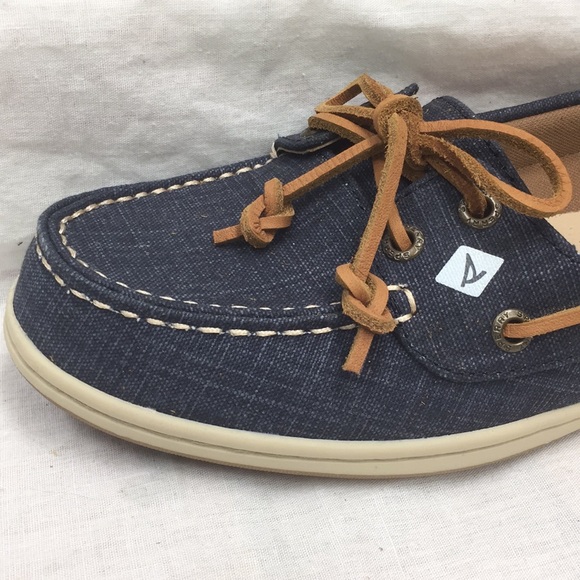 SPERRY Top Sider Firefish Linen Boat Shoes Size10M - Picture 2 of 8